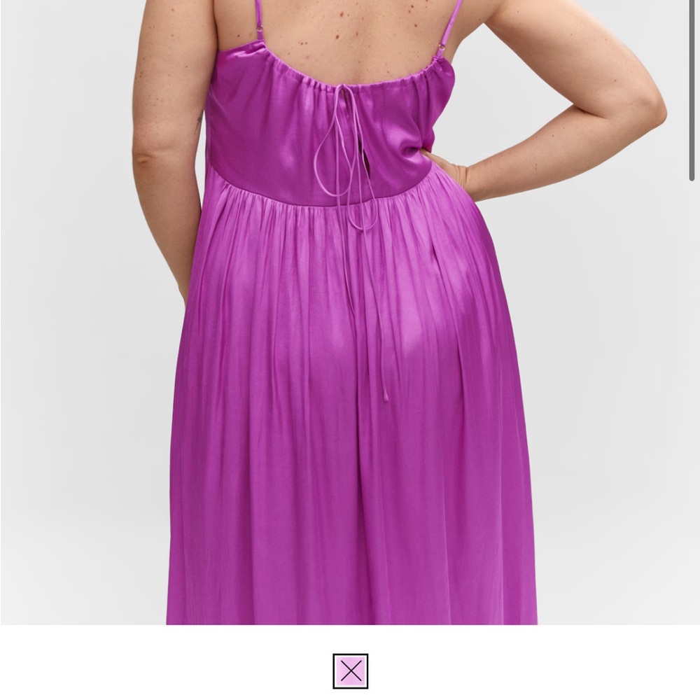 Mango Fuschia Satin Gown NWOT